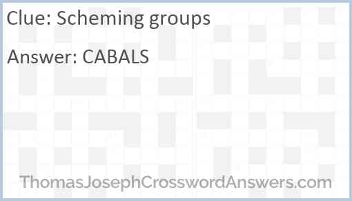 Scheming groups Answer