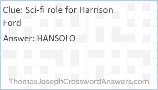 Sci-fi role for Harrison Ford Answer