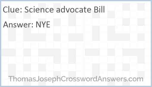 Science advocate Bill Answer