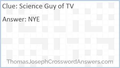 Science Guy of TV Answer