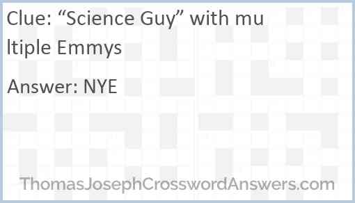 “Science Guy” with multiple Emmys Answer