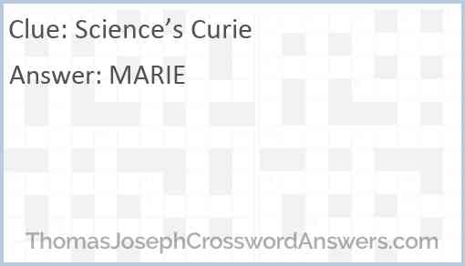 Science’s Curie Answer
