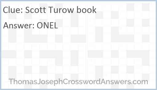Scott Turow book Answer