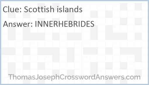 Scottish islands Answer