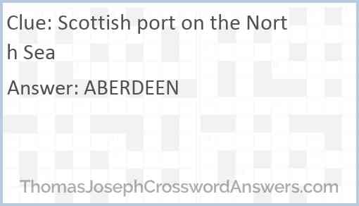 Scottish port on the North Sea Answer