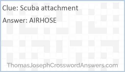 Scuba attachment Answer