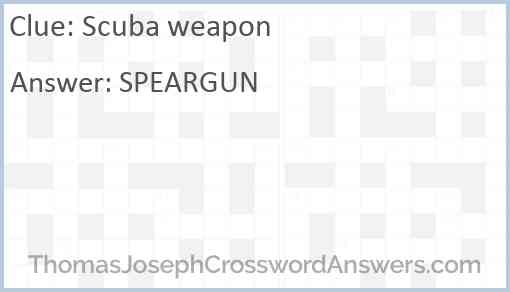 Scuba weapon Answer