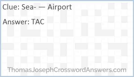 Sea- — Airport Answer