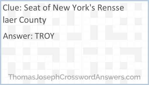 Seat of New York's Rensselaer County Answer
