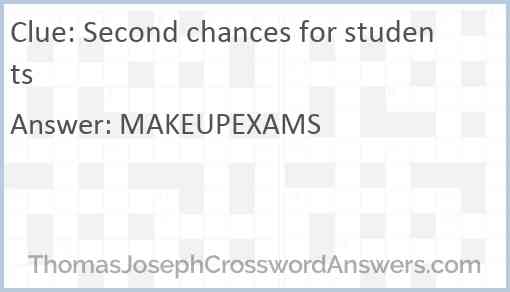 Second chances for students Answer