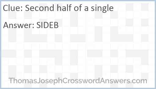 Second half of a single Answer