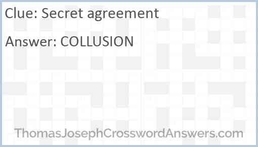 Secret agreement Answer