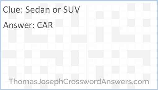 Sedan or SUV Answer