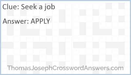 Seek a job Answer