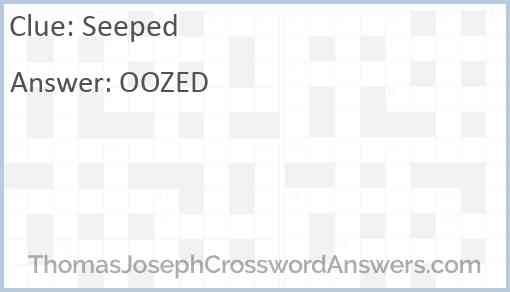 Seeped Answer