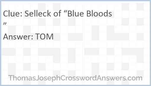 Selleck of “Blue Bloods” Answer