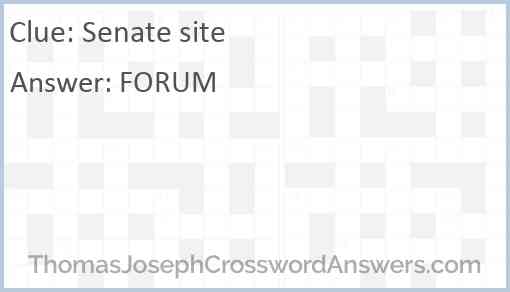 Senate site Answer