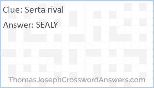 Serta rival Answer