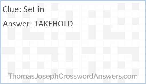 Set in Answer