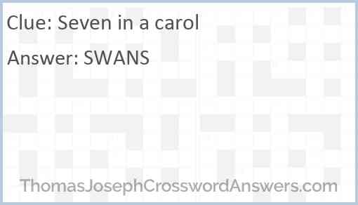 Seven in a carol Answer