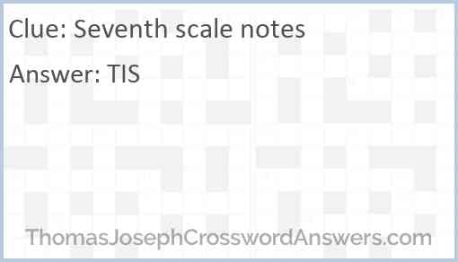 Seventh scale notes Answer