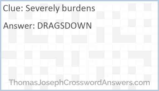 Severely burdens Answer