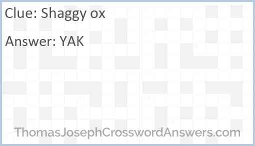 Shaggy ox Answer