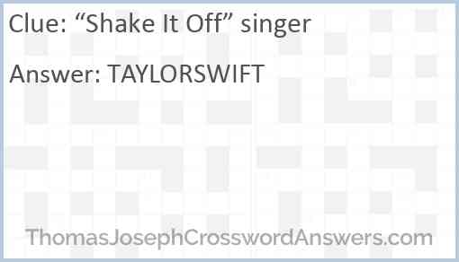 “Shake It Off” singer Answer