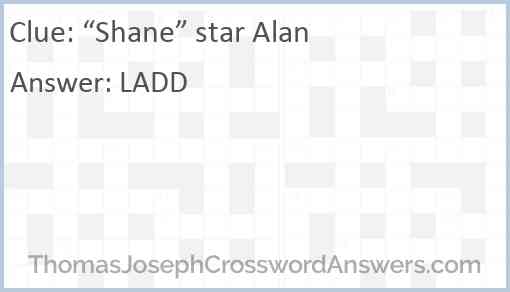 “Shane” star Alan Answer