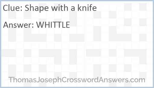Shape with a knife Answer
