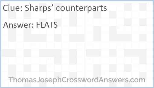 Sharps’ counterparts Answer