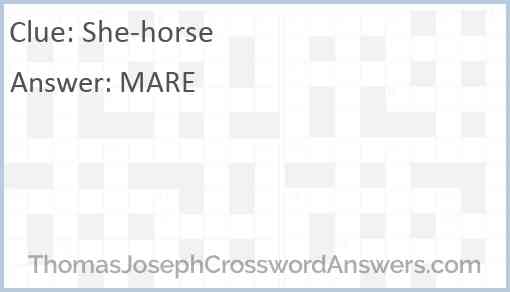 She-horse Answer