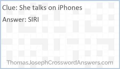 She talks on iPhones Answer