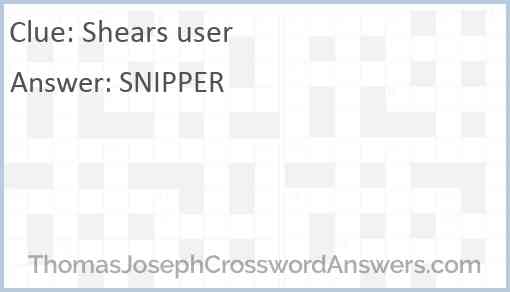 Shears user Answer