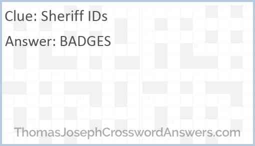 Sheriff IDs Answer
