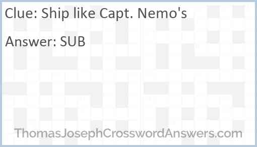 Ship like Capt. Nemo's Answer