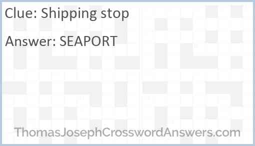 Shipping stop Answer