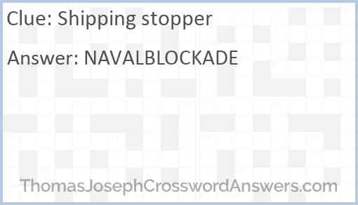 Shipping stopper Answer