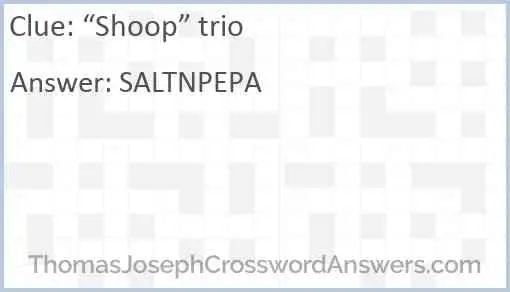 “Shoop” trio Answer