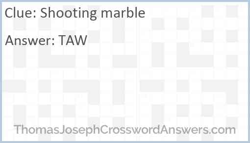 Shooting marble Answer