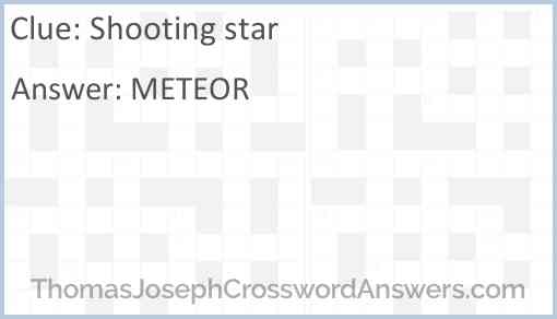 Shooting star Answer