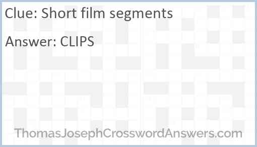 Short film segments Answer