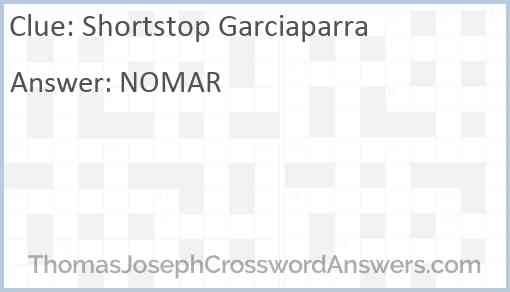 Shortstop Garciaparra Answer