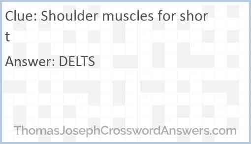 Shoulder muscles for short Answer