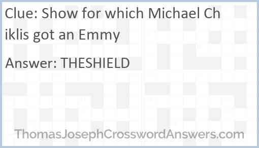 Show for which Michael Chiklis got an Emmy Answer