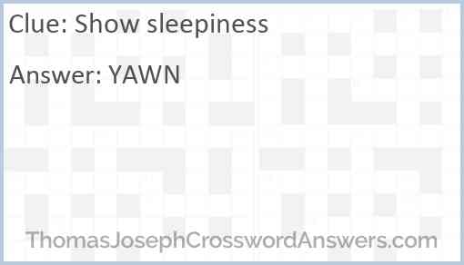 Show sleepiness Answer