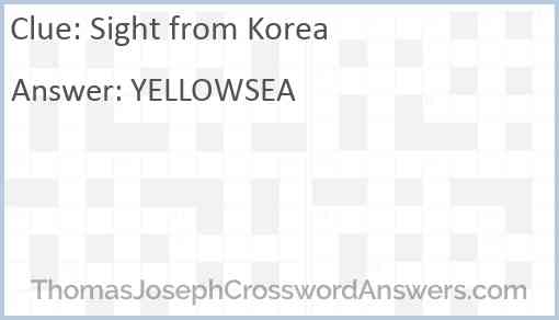 Sight from Korea Answer