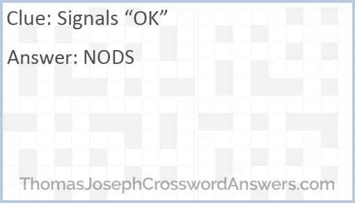 Signals “OK” Answer