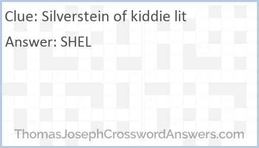 Silverstein of kiddie lit Answer