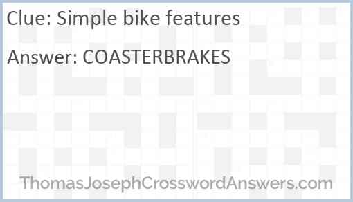 Simple bike features Answer